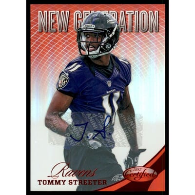 2012 Certified Mirror Red Signatures #308 Tommy Streeter/250