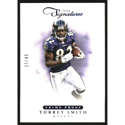2012 Prime Signatures Prime Proof Blue #111 Torrey Smith