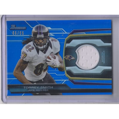 2013 Bowman Relics Blue #BRTS Torrey Smith