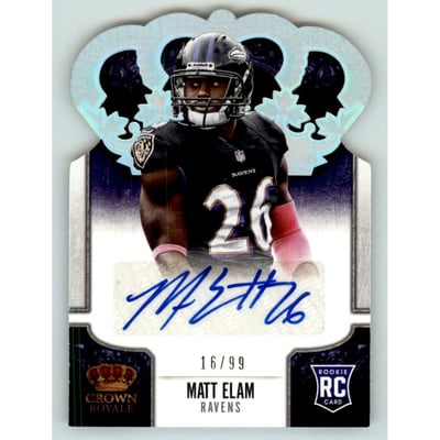 2013 Crown Royale Rookie Signatures Silver Holofoil #168 Matt Elam