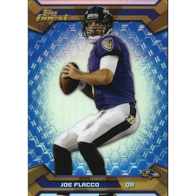 2013 Finest Blue Refractors #1 Joe Flacco