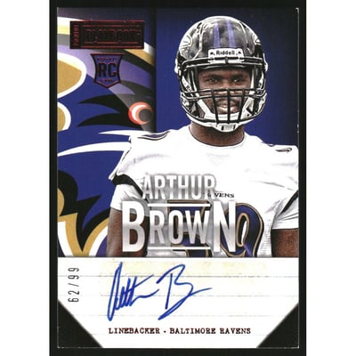 2013 Panini Playbook #107 Arthur Brown AU/99 RC