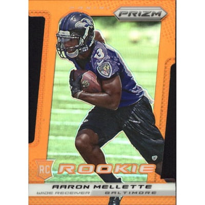 2013 Panini Prizm Prizms Orange Die Cut #202 Aaron Mellette