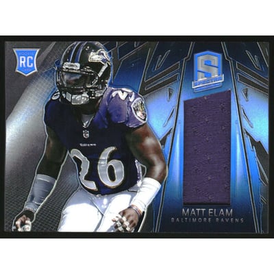 2013 Panini Spectra Rookie Materials Spectra Blue #168 Matt Elam/49