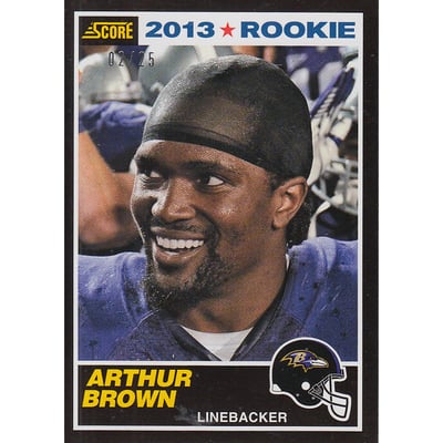2013 Score Black #338 Arthur Brown