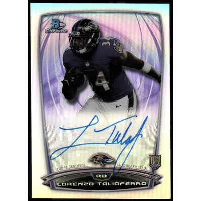 2014 Bowman Chrome Rookie Autographs Refractors #RCRALTA Lorenzo Taliaferro