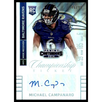2014 Panini Contenders Championship Ticket #161A Michael Campanaro AU