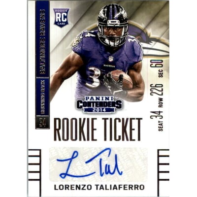 2014 Panini Contenders #154A Lorenzo Taliaferro AU RC