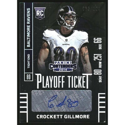 2014 Panini Contenders Playoff Ticket #116B Crockett Gillmore AU