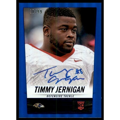 2014 Panini Hot Rookies Rookie Signatures Blue #430 Timmy Jernigan/99