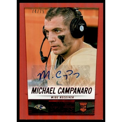 2014 Panini Hot Rookies Rookie Signatures Red #407 Michael Campanaro/75