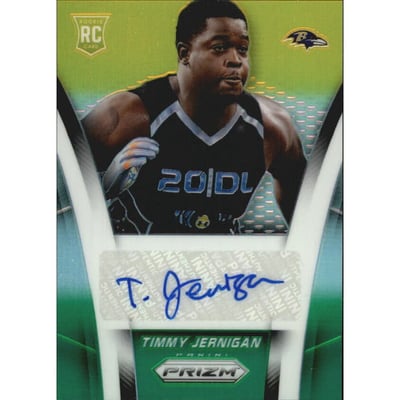 2014 Panini Prizm Rookie Autographs Prizms Neon Green Yellow #ARTJ Timmy Jernigan/50