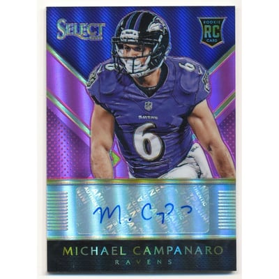 2014 Select Rookie Autographs Prizm Fuchsia #RAMC Michael Campanaro/199