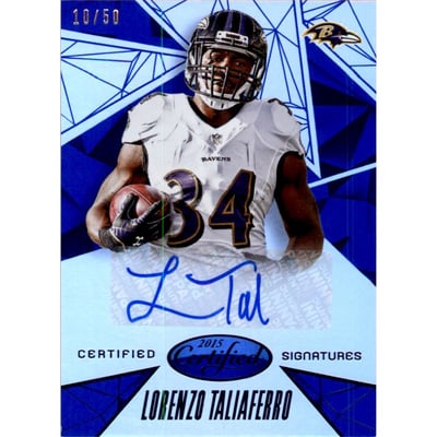 2015 Certified Signatures Mirror Blue #CSLT Lorenzo Taliaferro/50