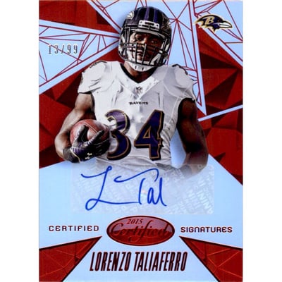 2015 Certified Signatures Mirror Red #CSLT Lorenzo Taliaferro/99