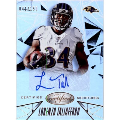 2015 Certified Signatures Mirror Silver #CSLT Lorenzo Taliaferro/150