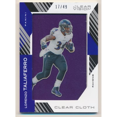2015 Panini Clear Vision Clear Cloth Jerseys #CCLT Lorenzo Taliaferro/49