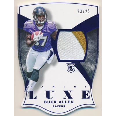 2015 Panini Luxe Memorabilia Die Cuts Prime Blue #93 Buck Allen