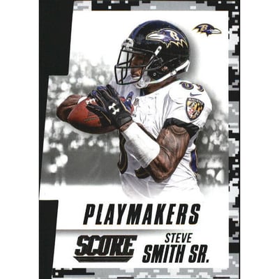2015 Score Playmakers Black Camo #17 Steve Smith