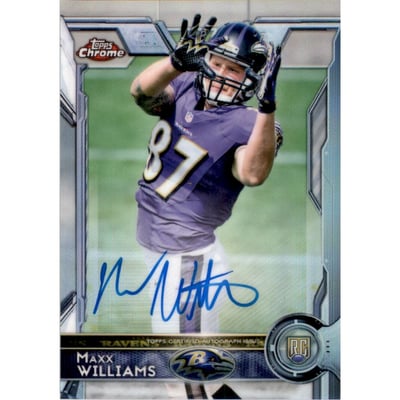2015 Topps Chrome Rookie Autographs Refractors #165 Maxx Williams