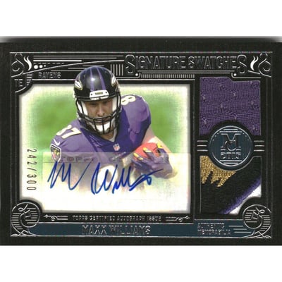 2015 Topps Museum Collection Signatures Swatches Dual Relic Autographs #SSDRMW Maxx Williams/300