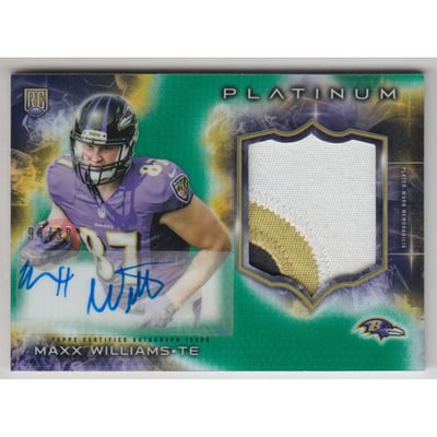 2015 Topps Platinum Rookie Patch Autographs Green Refractors #ARPMW Maxx Williams