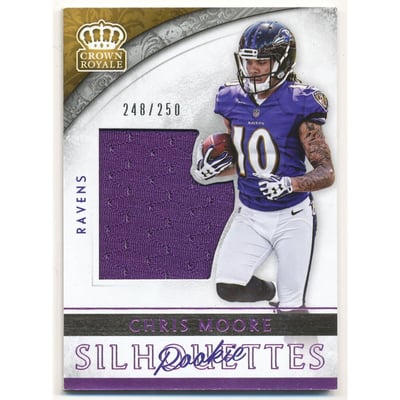 2016 Crown Royale Jumbo Rookie Silhouette Jerseys Pink #19 Chris Moore