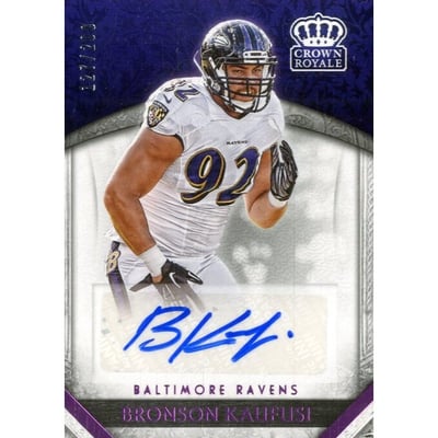 2016 Crown Royale Rookie Autographs Pink #32 Bronson Kaufusi/200
