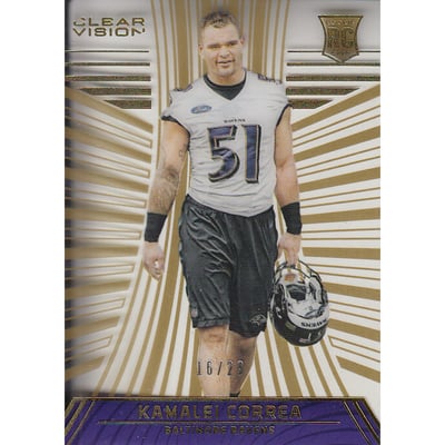 2016 Panini Clear Vision Gold #109 Kamalei Correa L1
