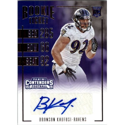 2016 Panini Contenders #114 Bronson Kaufusi AU RC