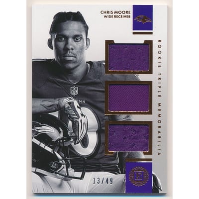 2016 Panini Encased Rookie Triple Memorabilia #2 Chris Moore
