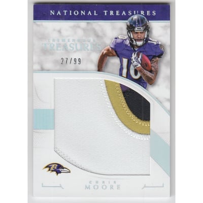 2016 Panini National Treasures Tremendous Treasures Materials #TTRCM Chris Moore/99