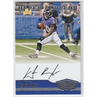 2016 Panini Plates and Patches Upper Echelon Autographs #34 Kenneth Dixon/99