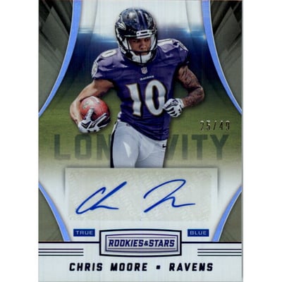 2016 Rookies and Stars Rookie Longevity Signatures True Blue #65 Chris Moore