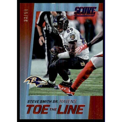 2016 Score Toe the Line Jumbo Red #12 Steve Smith