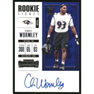 2017 Panini Contenders #185 Chris Wormley AU RC