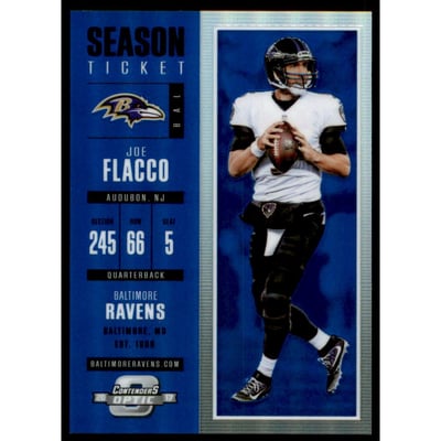 2017 Panini Contenders Optic Blue #34 Joe Flacco