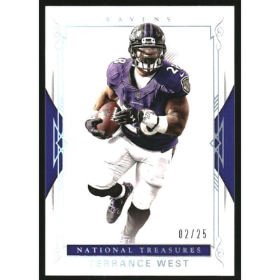 2017 Panini National Treasures Holo Silver #28 Terrance West