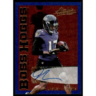 2018 Absolute Boss Hoggs Autographs Spectrum Blue #5 Jordan Lasley