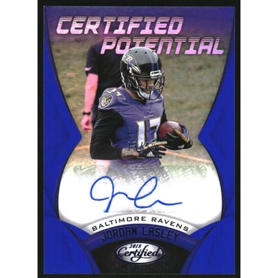 2018 Certified Potential Signatures Mirror Blue #19 Jordan Lasley