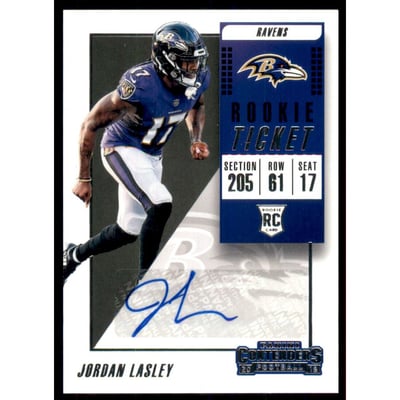 2018 Panini Contenders #285 Jordan Lasley AU