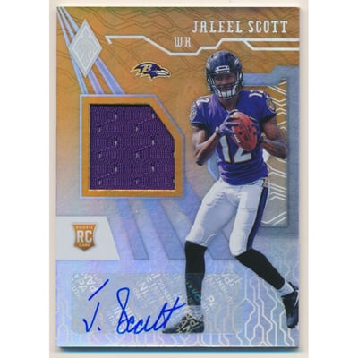 2018 Panini Phoenix Rookie Jersey Autographs Orange #31 Jaleel Scott/199