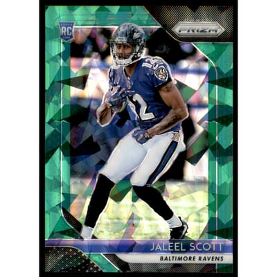 2018 Panini Prizm Prizms Green Crystals #235 Jaleel Scott