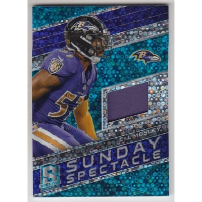 2018 Panini Spectra Sunday Spectacle Jerseys Neon Blue #9 C.J. Mosley/99