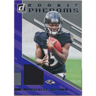 2019 Donruss Rookie Phenom Jerseys #12 Marquise Brown