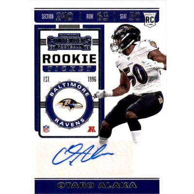 2019 Panini Contenders #282 Otaro Alaka AU RC