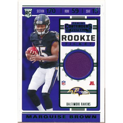 2019 Panini Contenders Rookie Ticket Swatches #7 Marquise Brown