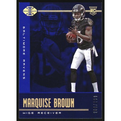 2019 Panini Illusions Trophy Collection Blue #70 Marquise Brown