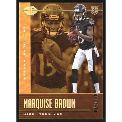 2019 Panini Illusions Trophy Collection Gold #70 Marquise Brown