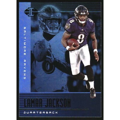2019 Panini Illusions Trophy Collection Sapphire #60 Lamar Jackson